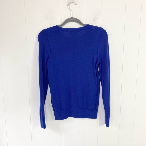 Banana Republic Sweater Women's S Blue 100% Extra Fine Merino Wool C'est L'amour - Picture 2 of 12